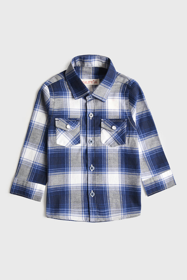 Navy Blue Classic Casual Shirt (3-24M) REALITY