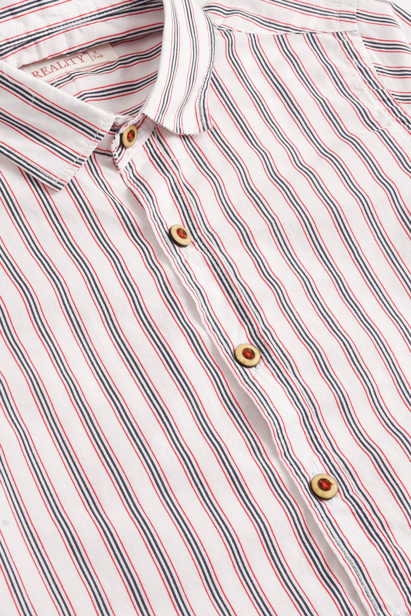 Red Striped Casual Shirt Reality