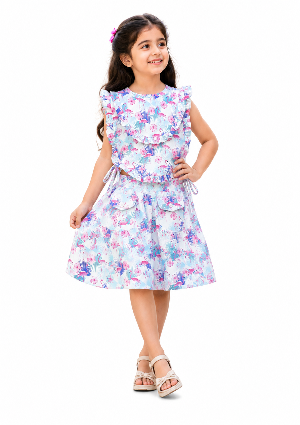 PURPLE BERRY BLOOM SKIRT SET