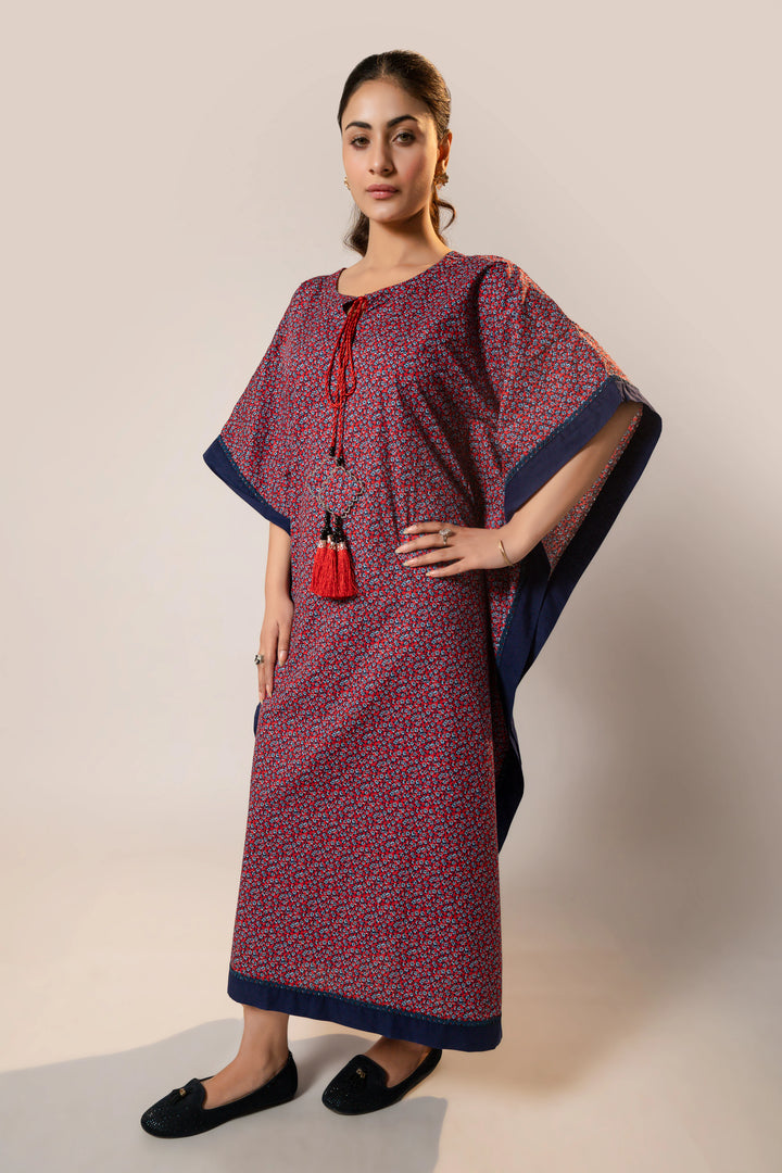 Charcoal Fusion Flora Red Kaftan REALITY