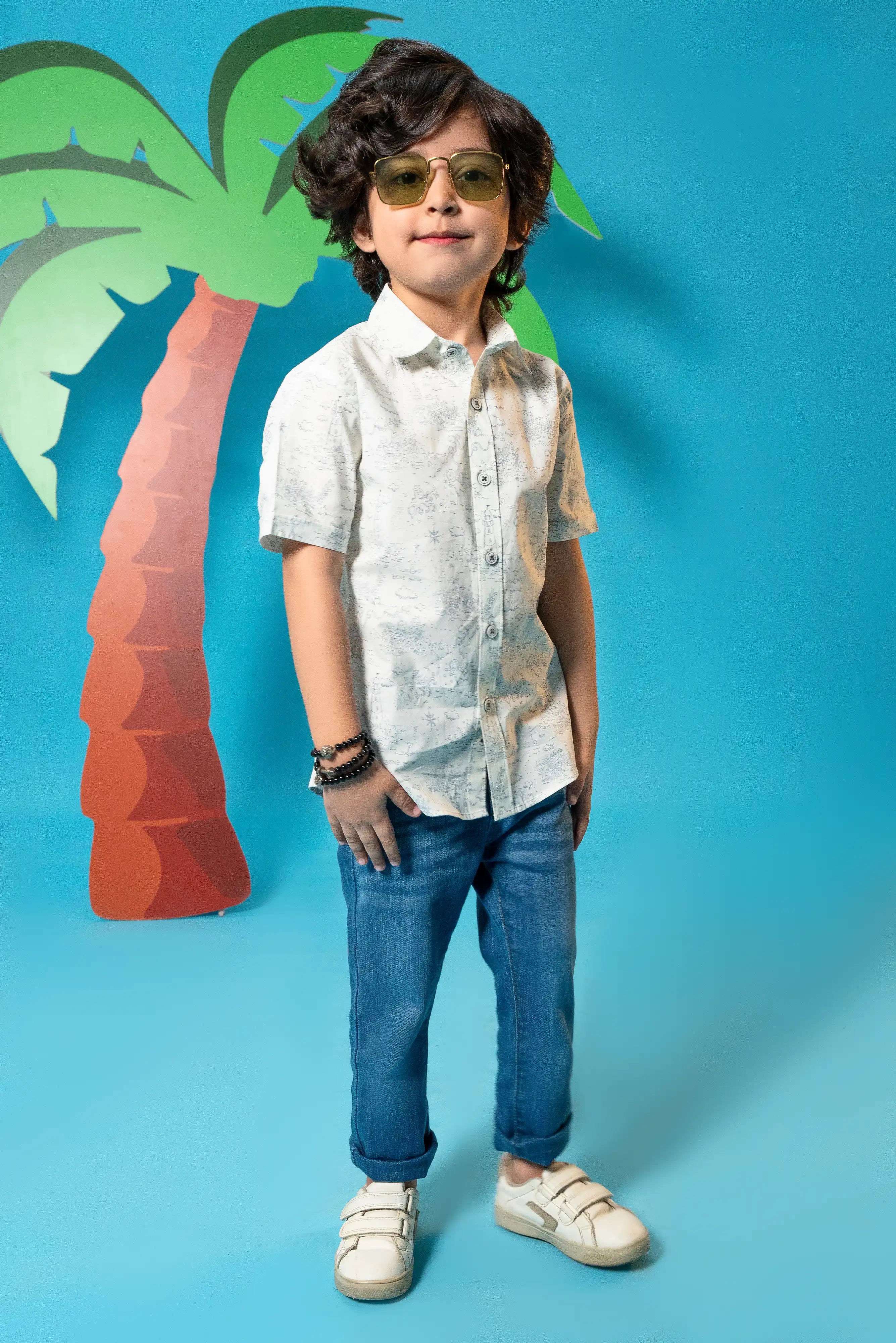 BOYS CASUAL OFF WHITE SHIRT Reality