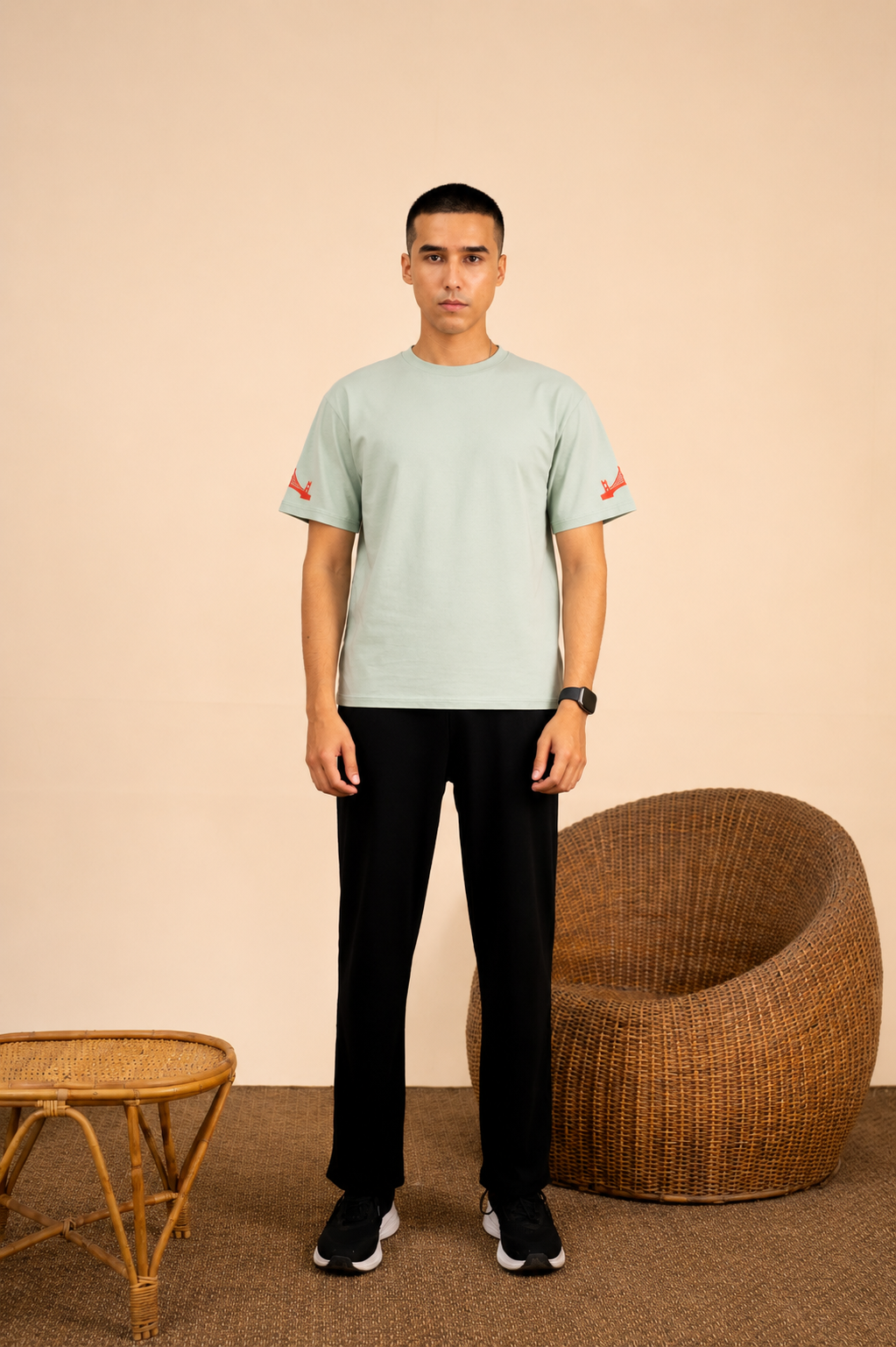 LIGHT GREEN LYCRA JERSEY BROOKLYN GRAPHIC TEE Reality