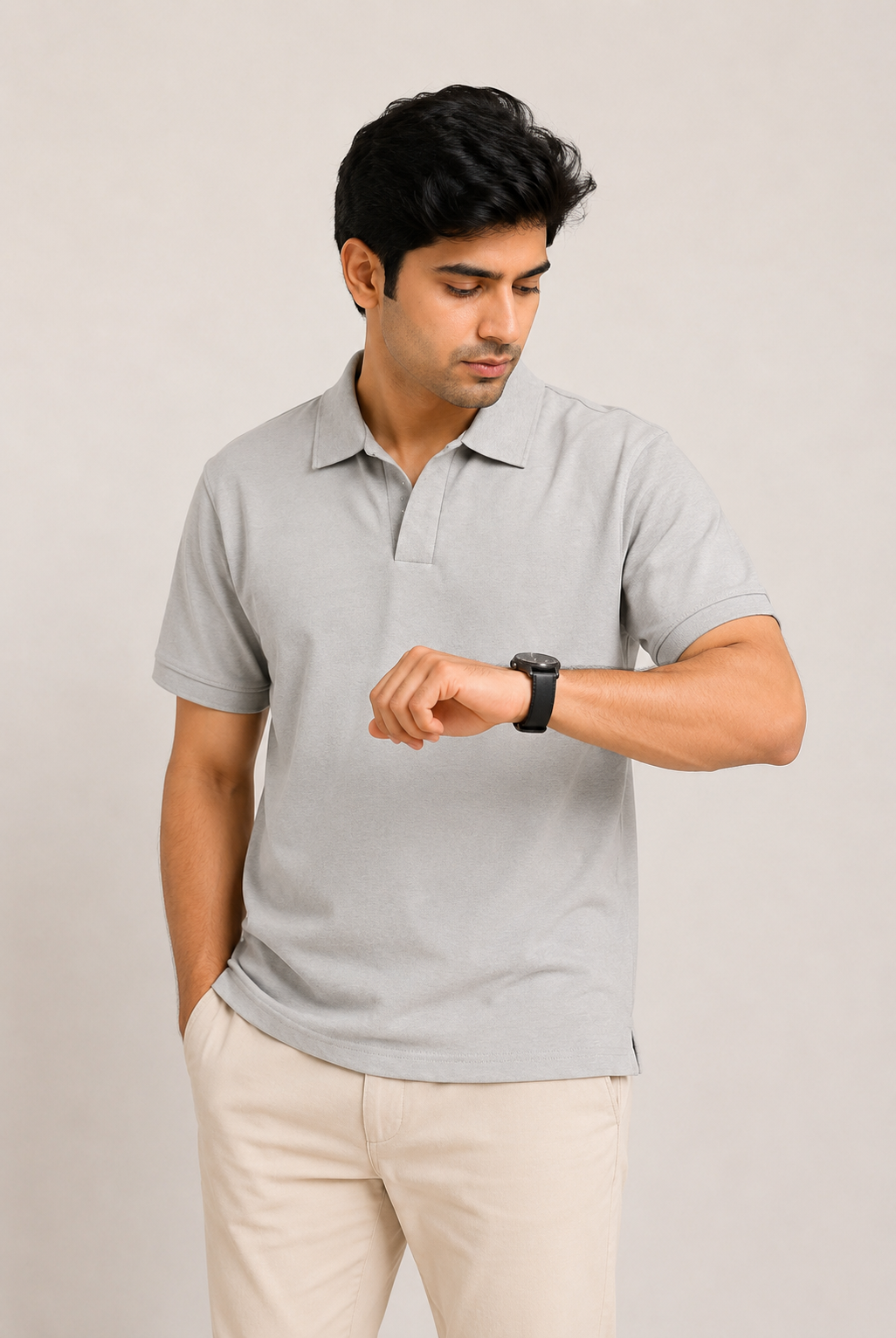 MEN GRAY POLO Reality