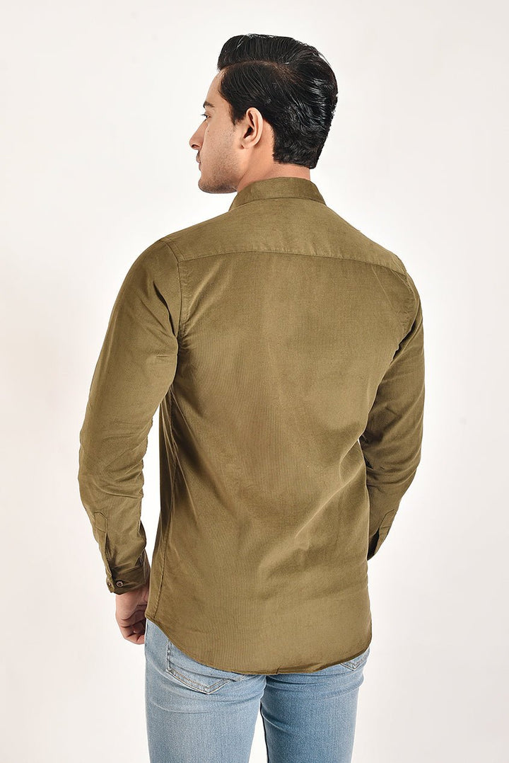 Army Green Corduroy Shirt - Reality