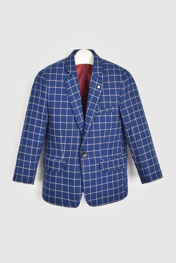 Blue Plaid Prestige Coat