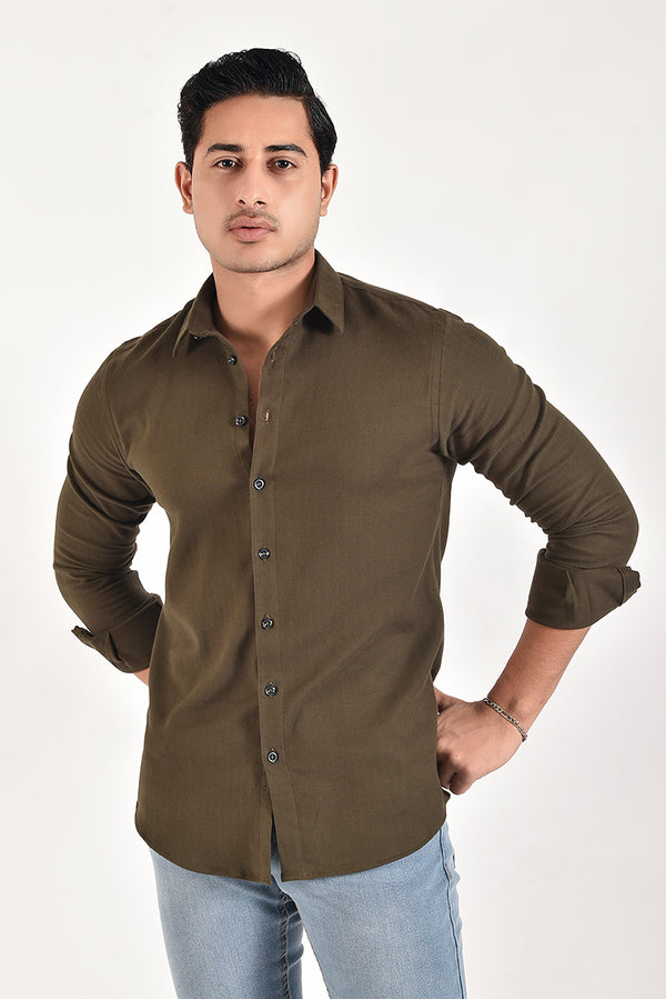 Dark Brown Corduroy Shirt