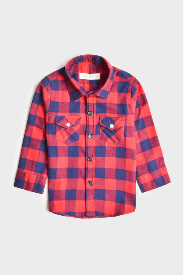 Red and Navy Plaid Explorer Shirt (3-24M)