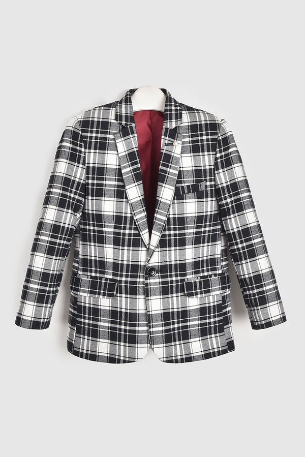 Classic Black Check Coat