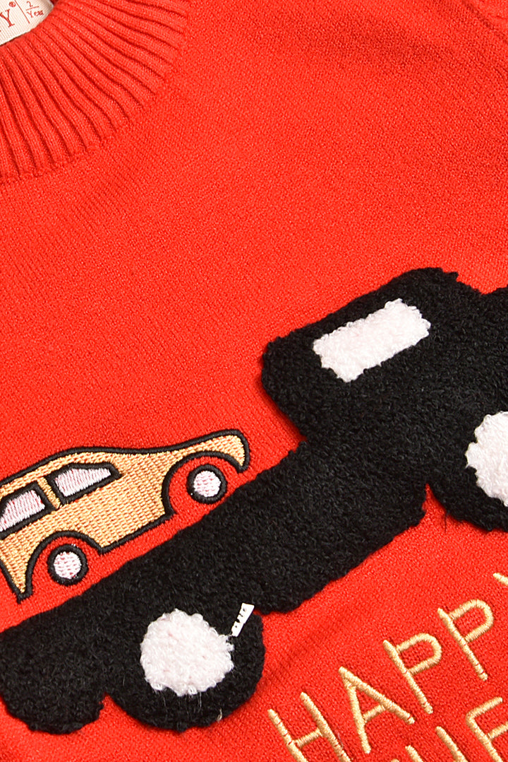 Red Adventure Boys Sweater Reality