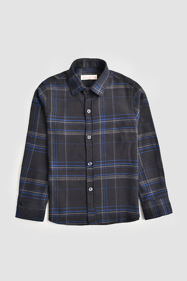 Black and Blue Plaid Flannel Shirt - Reality