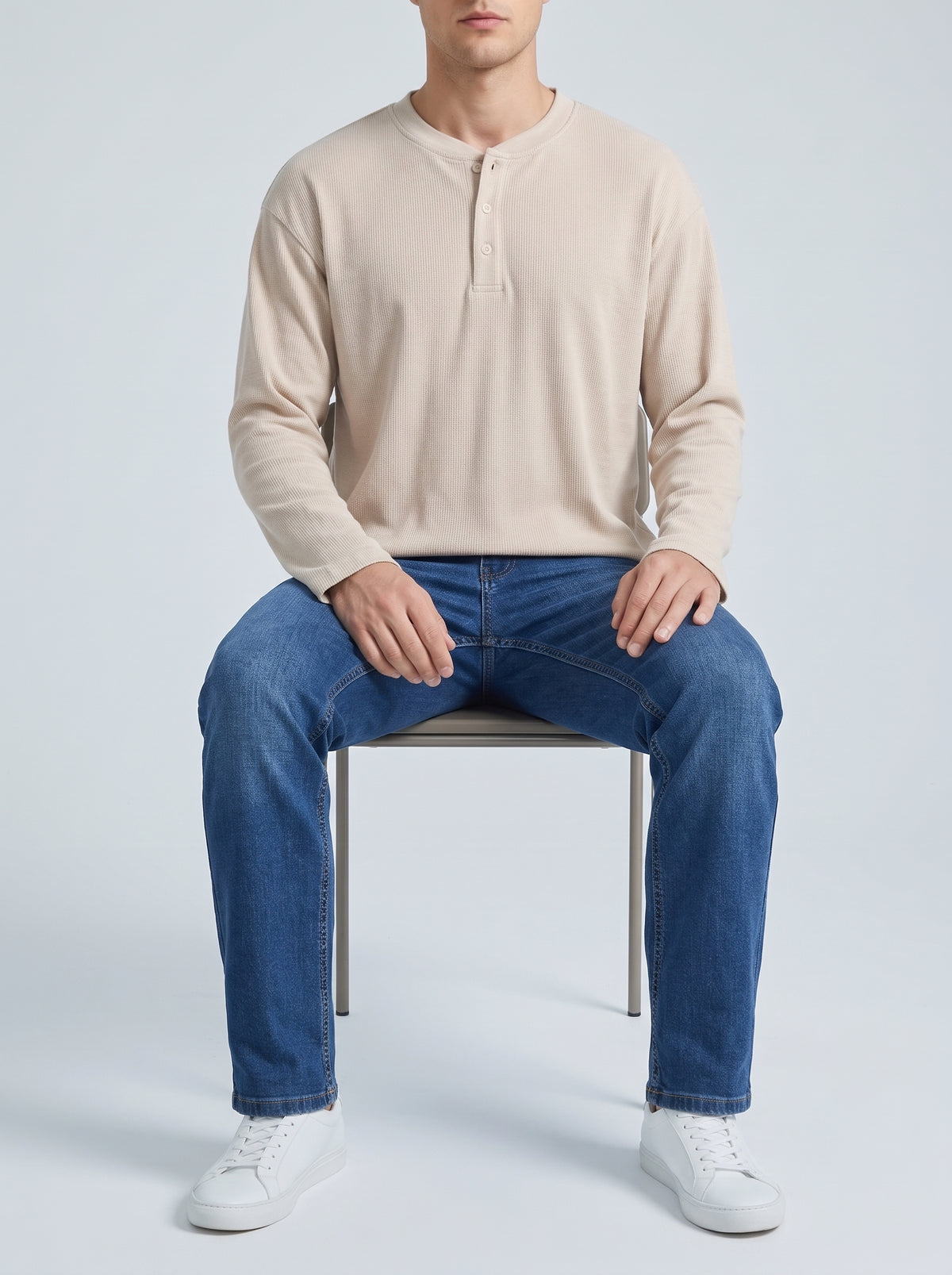 HENLEY NECK skin TEE Reality
