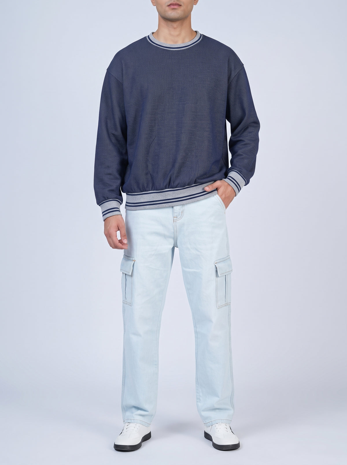 DENIM CREW navy SWEATSHIRT REALITY