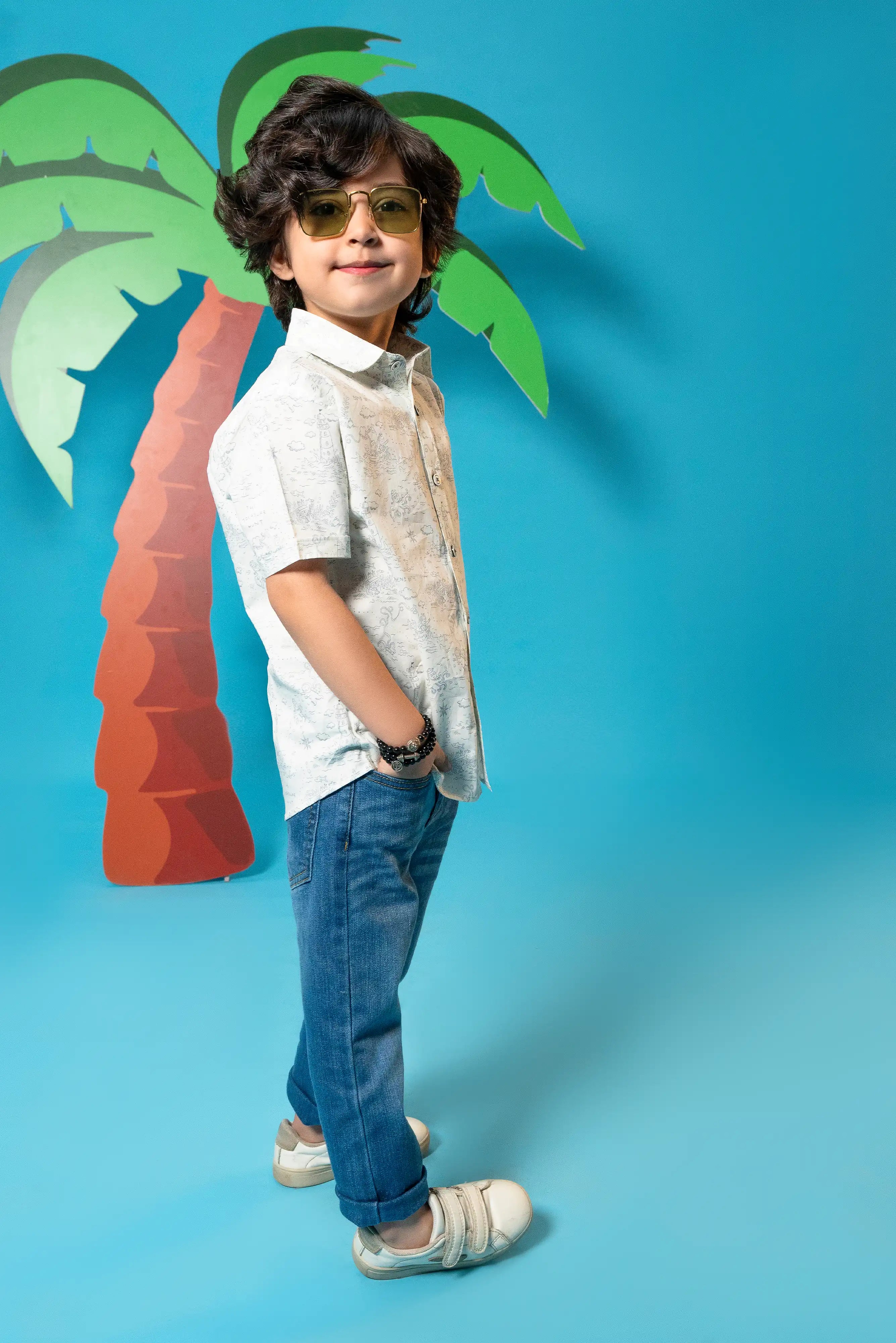 BOYS CASUAL OFF WHITE SHIRT Reality