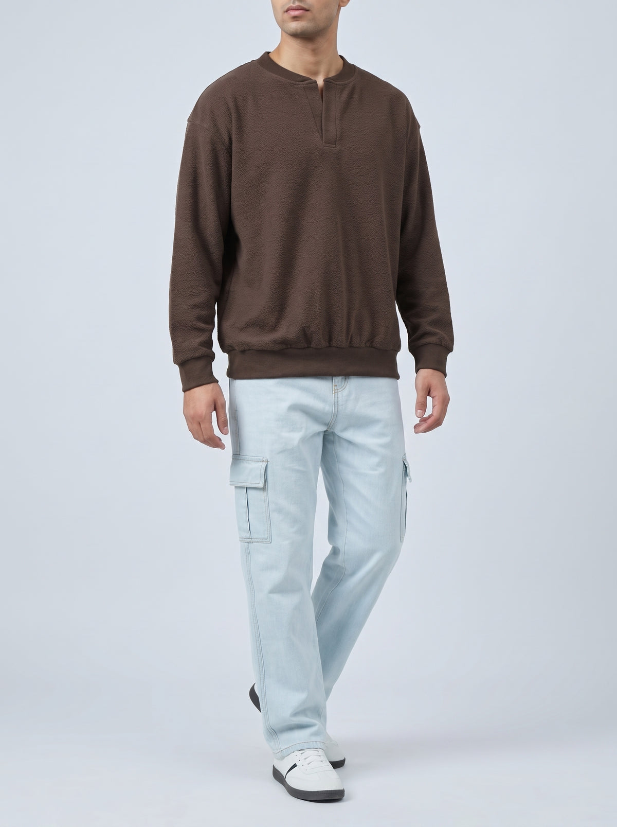 TEXTURED CHOCLATE SWEATSHIRT REALITY