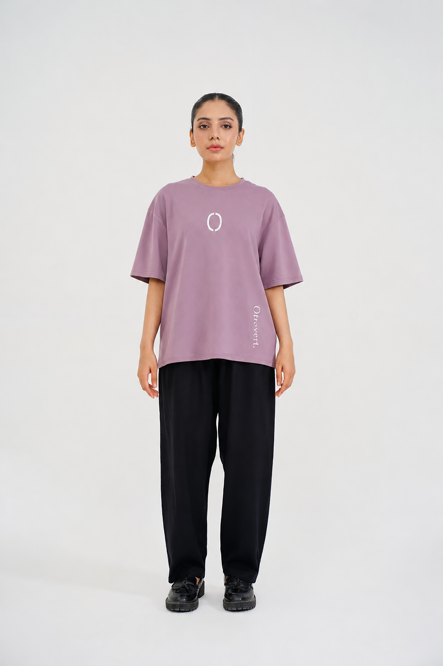 LADIES LIGHT PURPLE OTROVERT GRAPHIC TEE