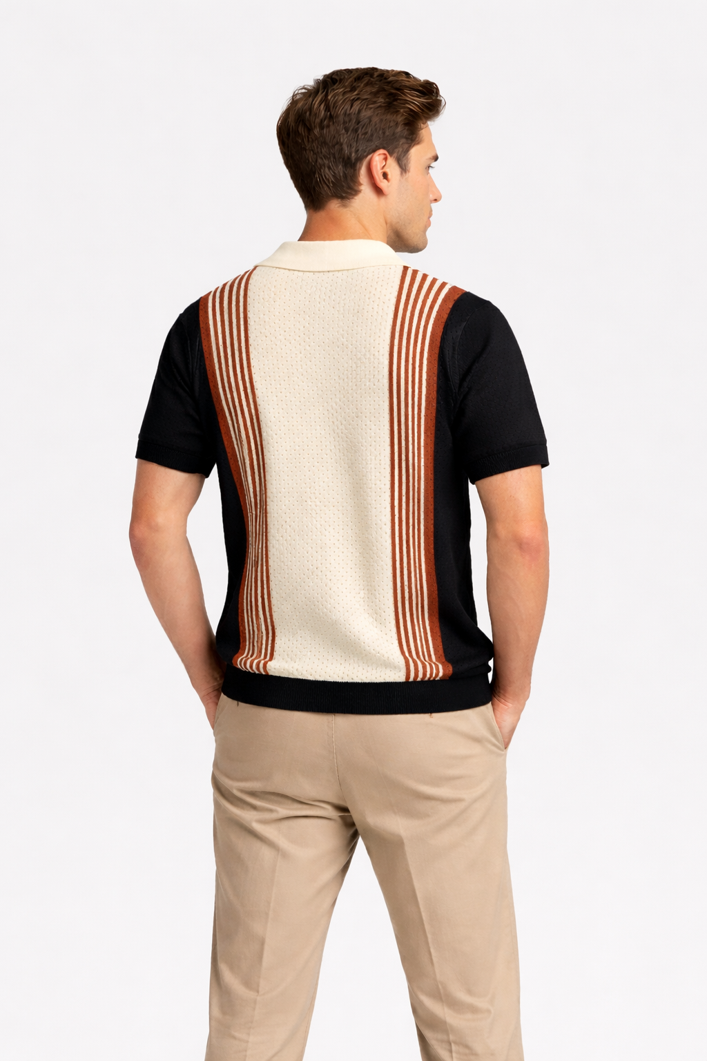 IMPORTED KNITTED BLACK POLO Reality