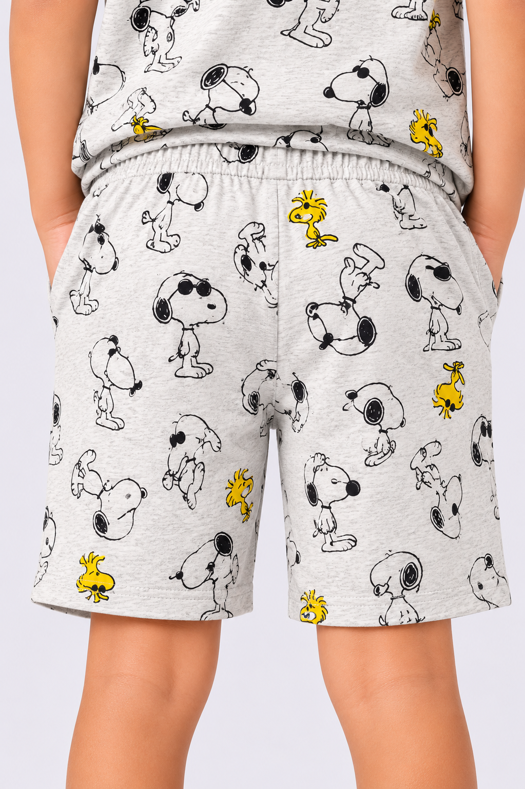PRINTED GRAY SHORTS Reality