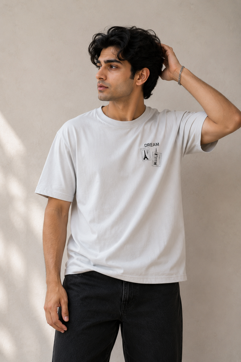 MEN LIGHT GRAY T-SHIRT Reality