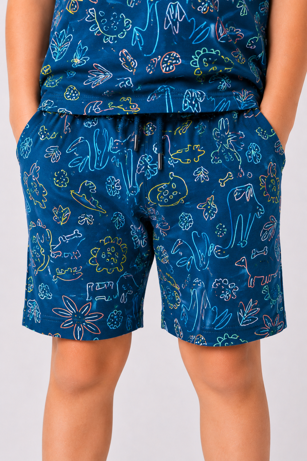 PRINTED PURPLE SHORTS Reality