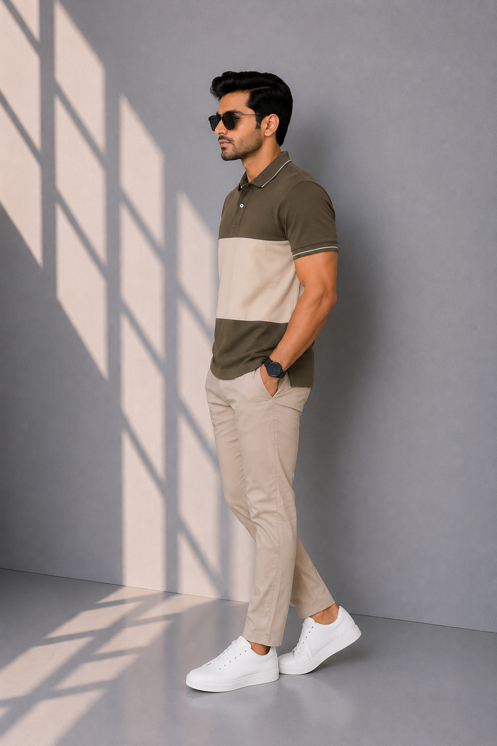 MEN LIGHT OLIVE POLO