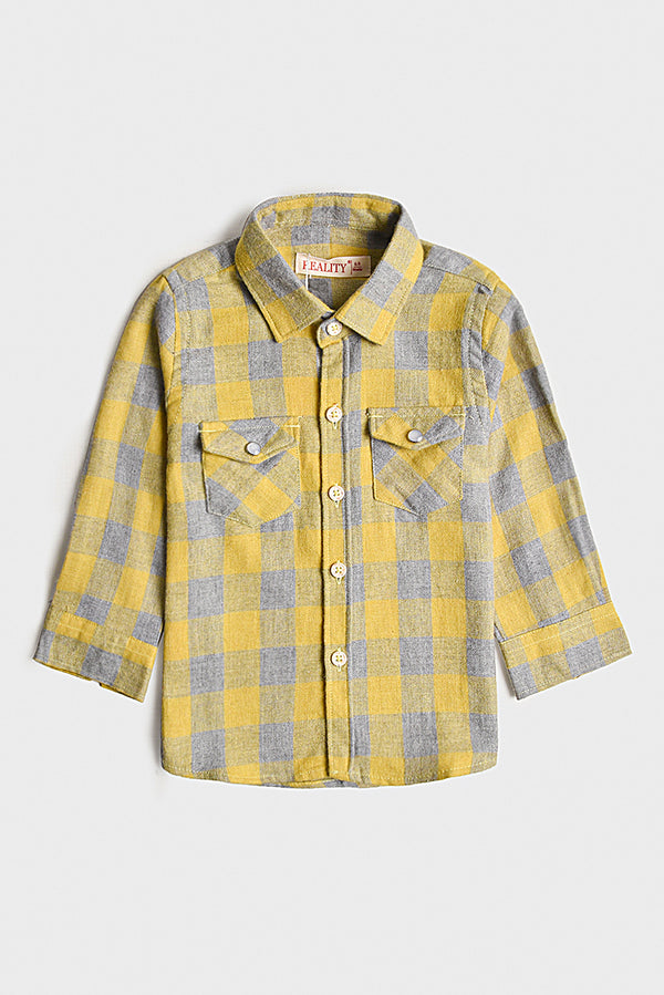 Yellow and Gray Plaid Explorer Shirt (3-24M) REALITY