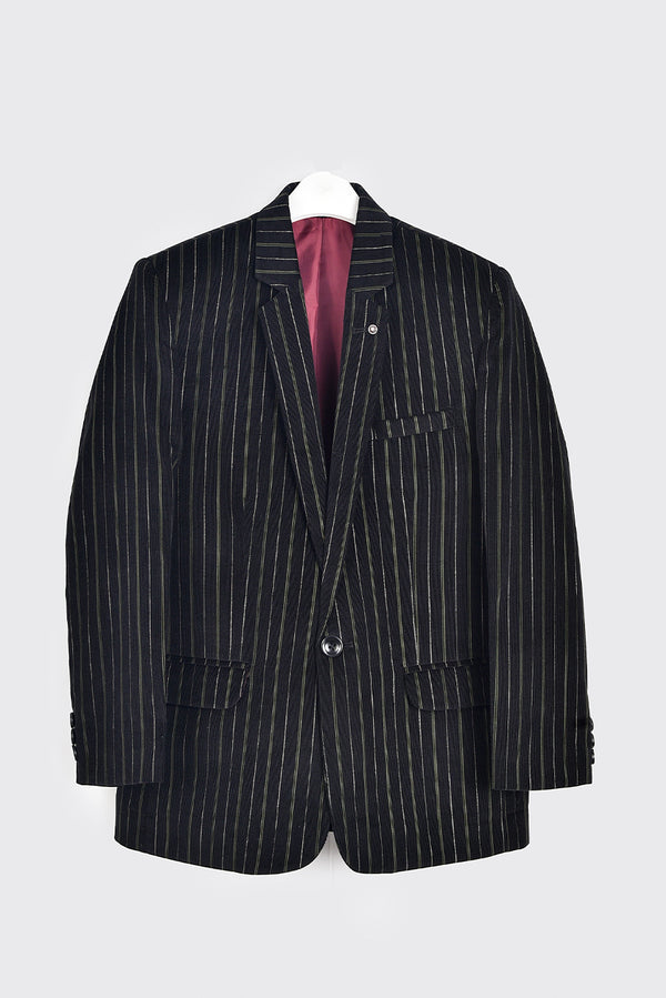 Black Striped Blazer