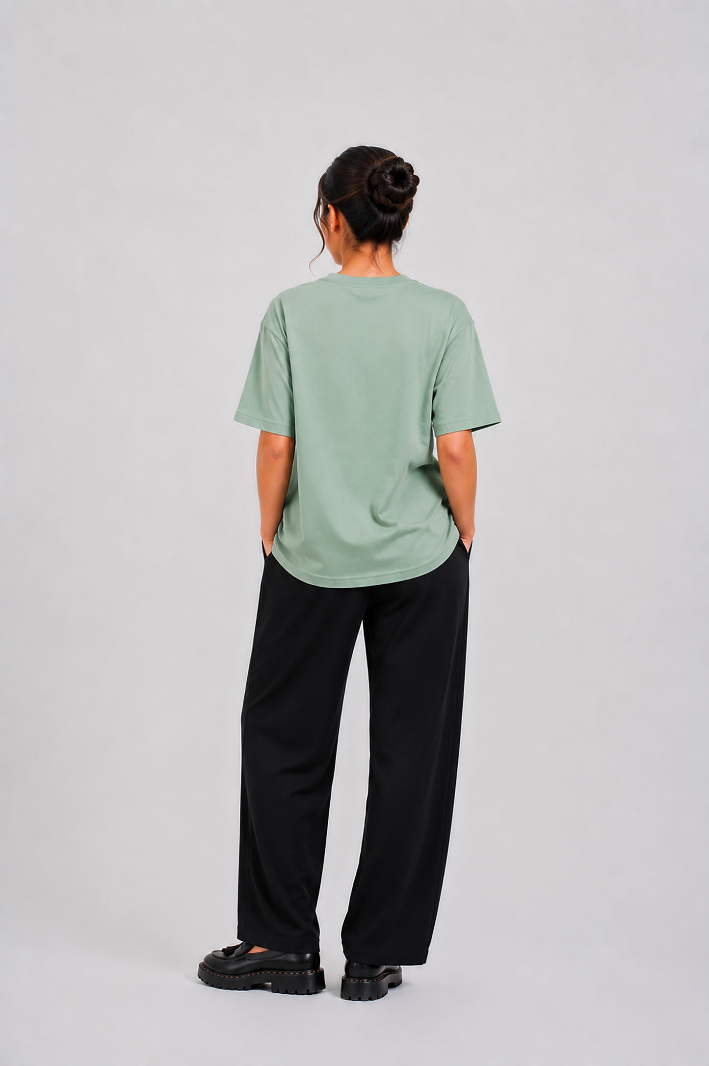 LADIES DOWN SHOULDER OLIVE T-SHIRT Reality