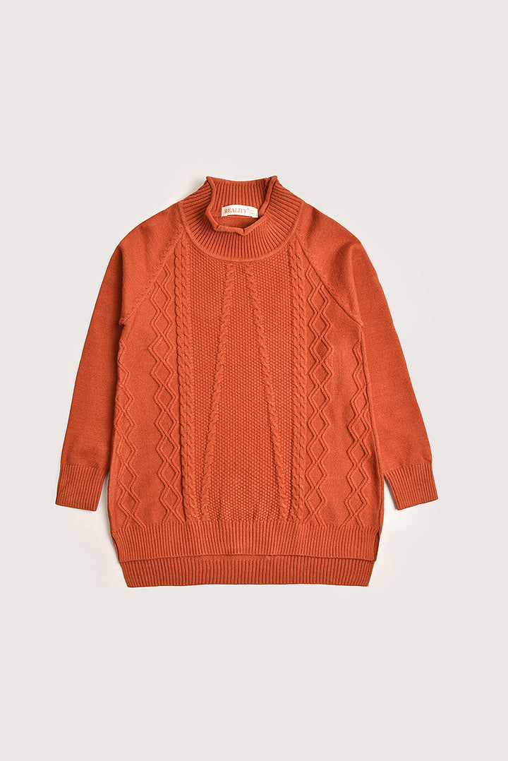 Brown Cable Knit Sweater - Reality