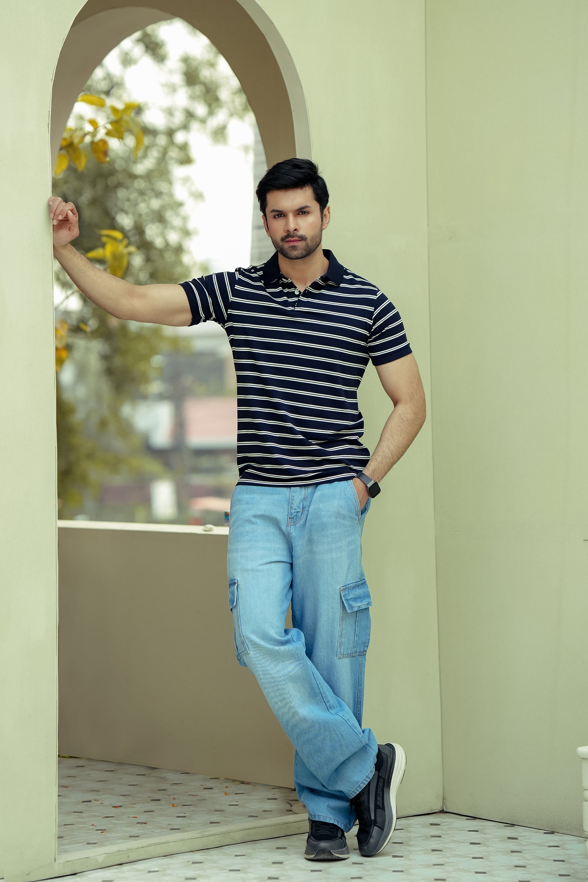 MEN NAVY STRIPED POLO Reality