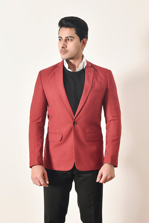 Rust Notch Lapel Blazer REALITY