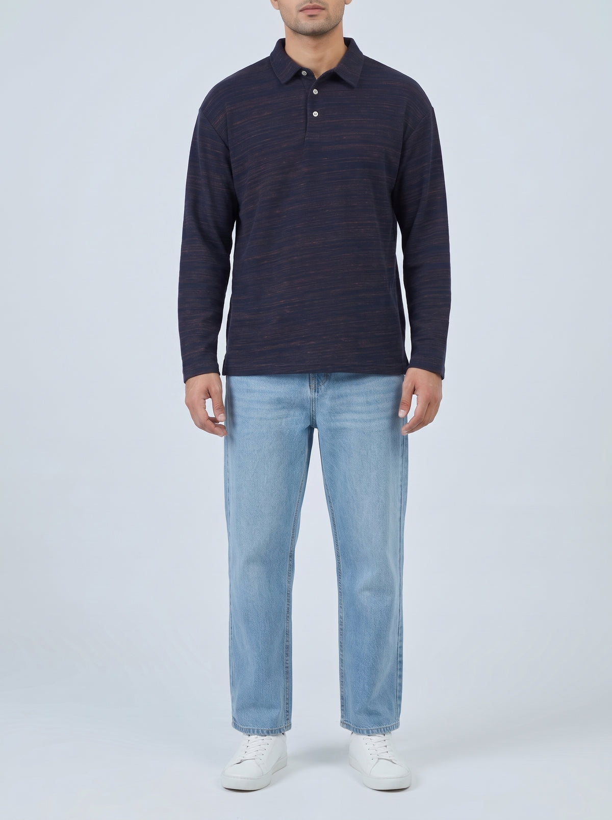 TEXTURED NAVY POLO Reality