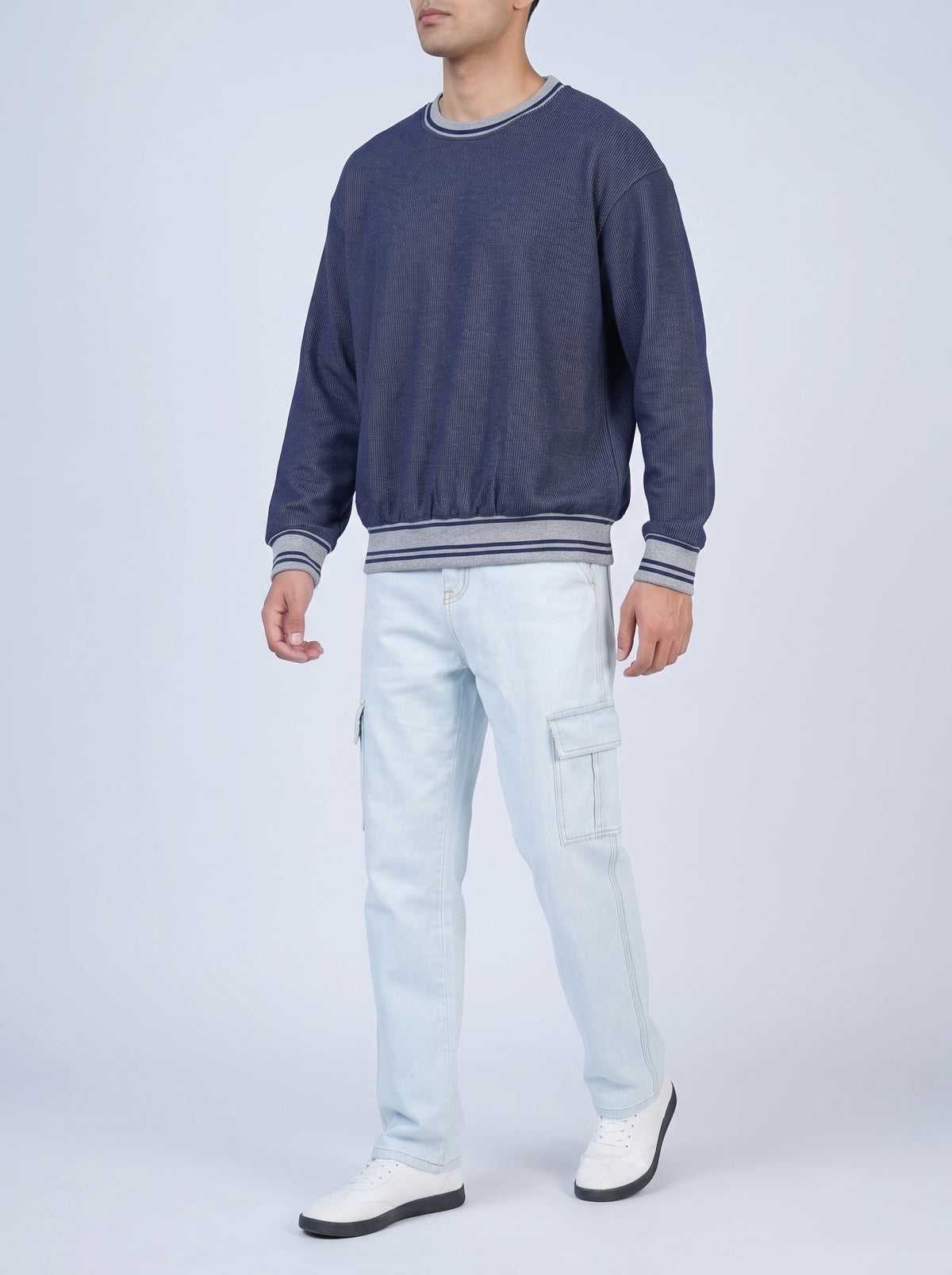 DENIM CREW navy SWEATSHIRT REALITY