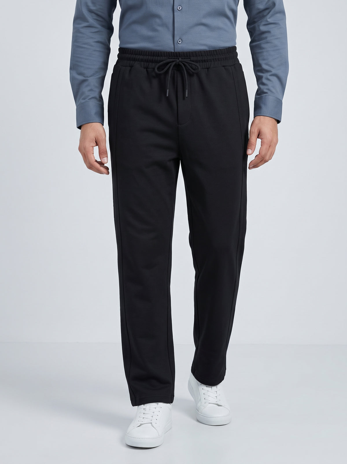 INTERLOCK TAPERED BLACK TROUSER Reality