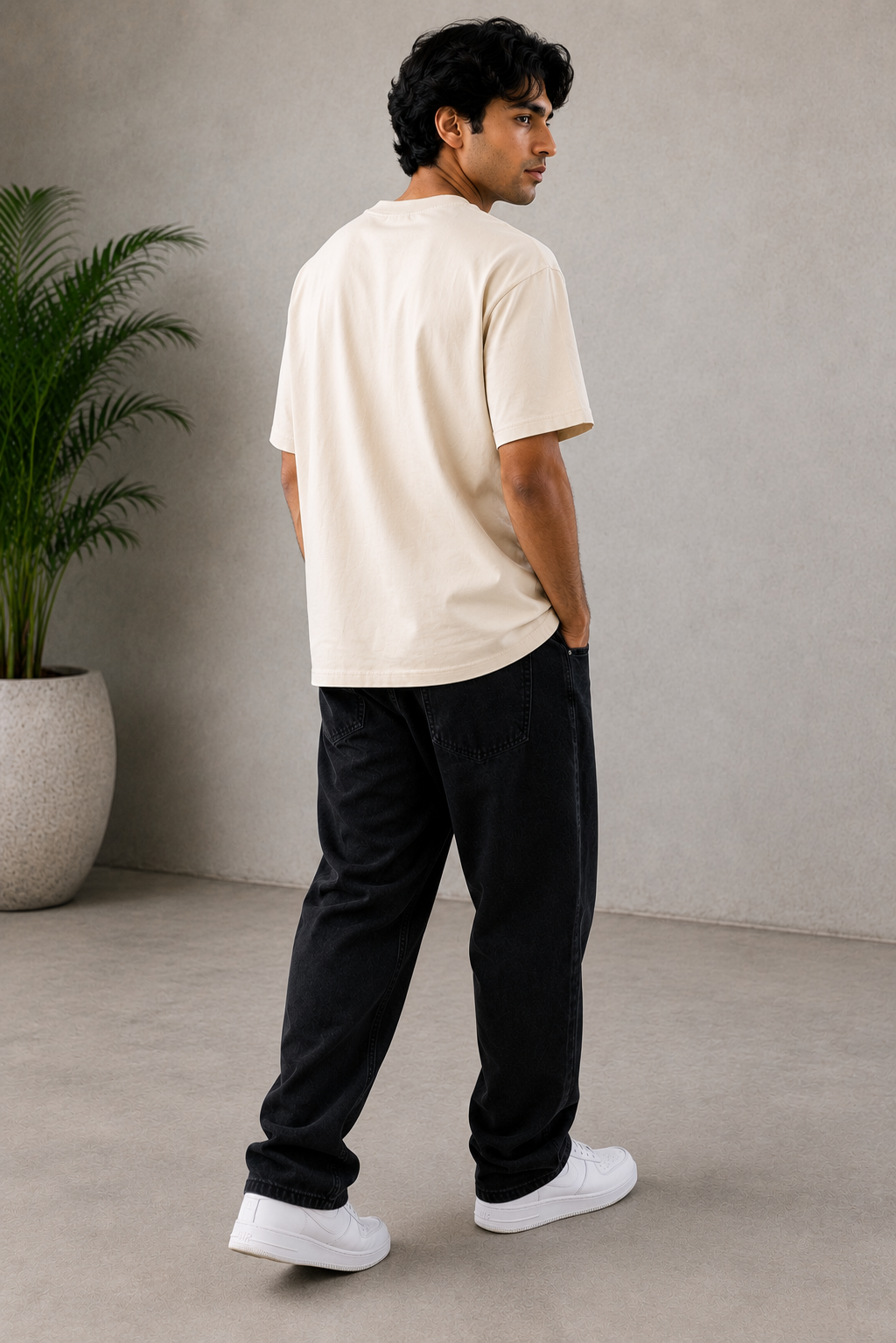 MEN OFF WHITE PRINTED T-SHIRT Reality
