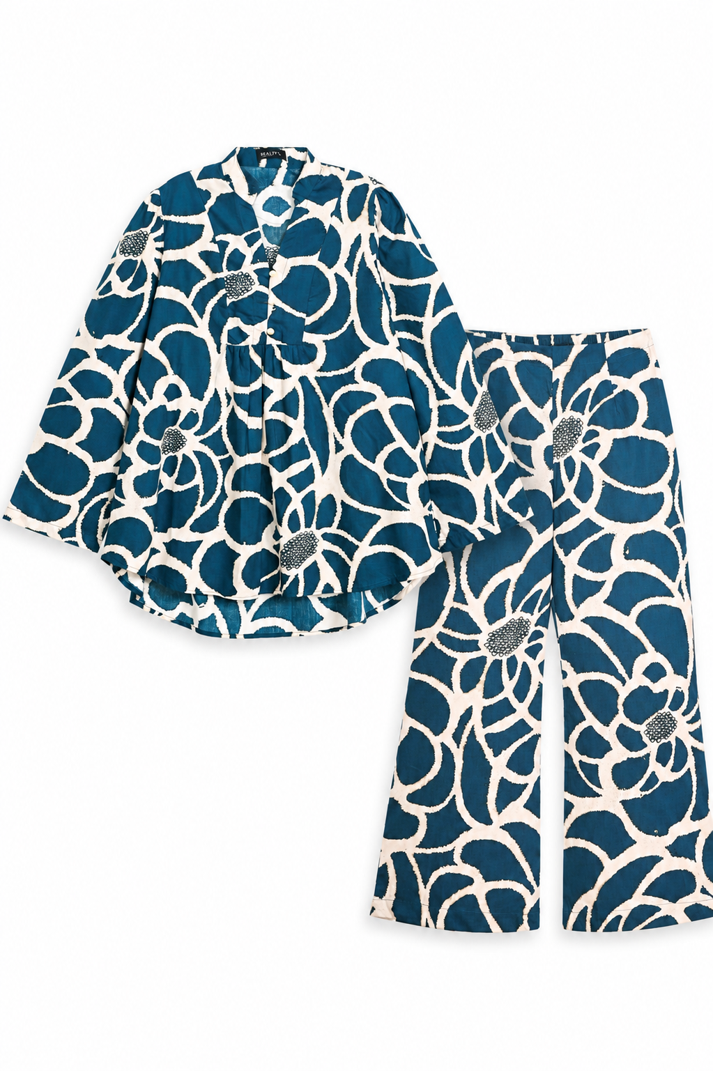 MONO CHROME PRINTED blue SUIT