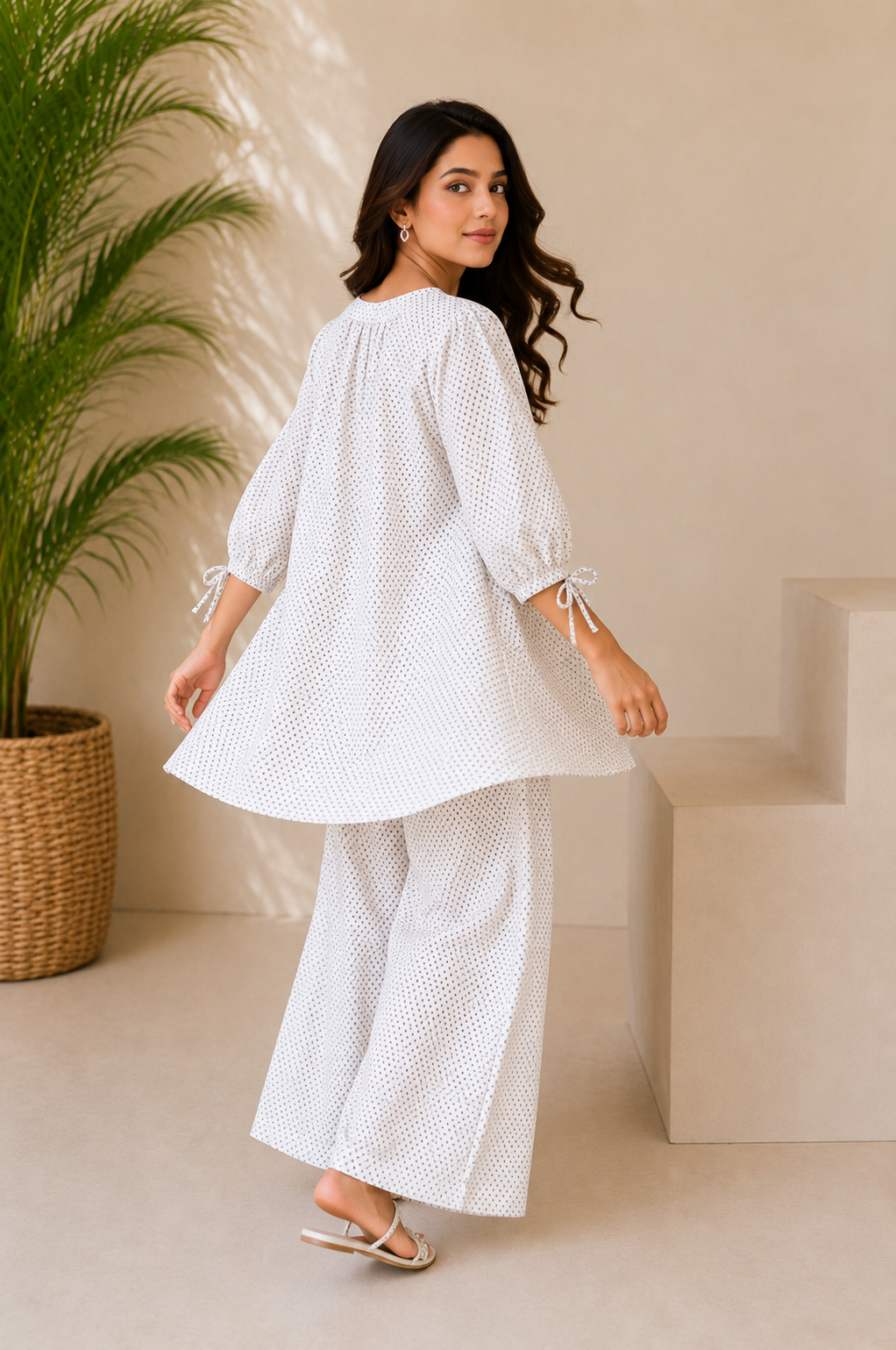 OFF WHITE SAPPHIRE BLOSSOM CO-ORD SET Reality