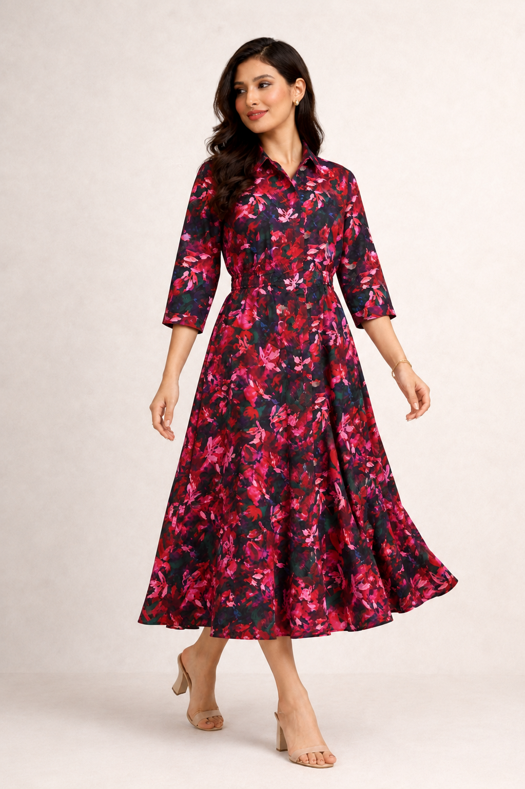 VERDANT WAVES NAVY FROCK Reality
