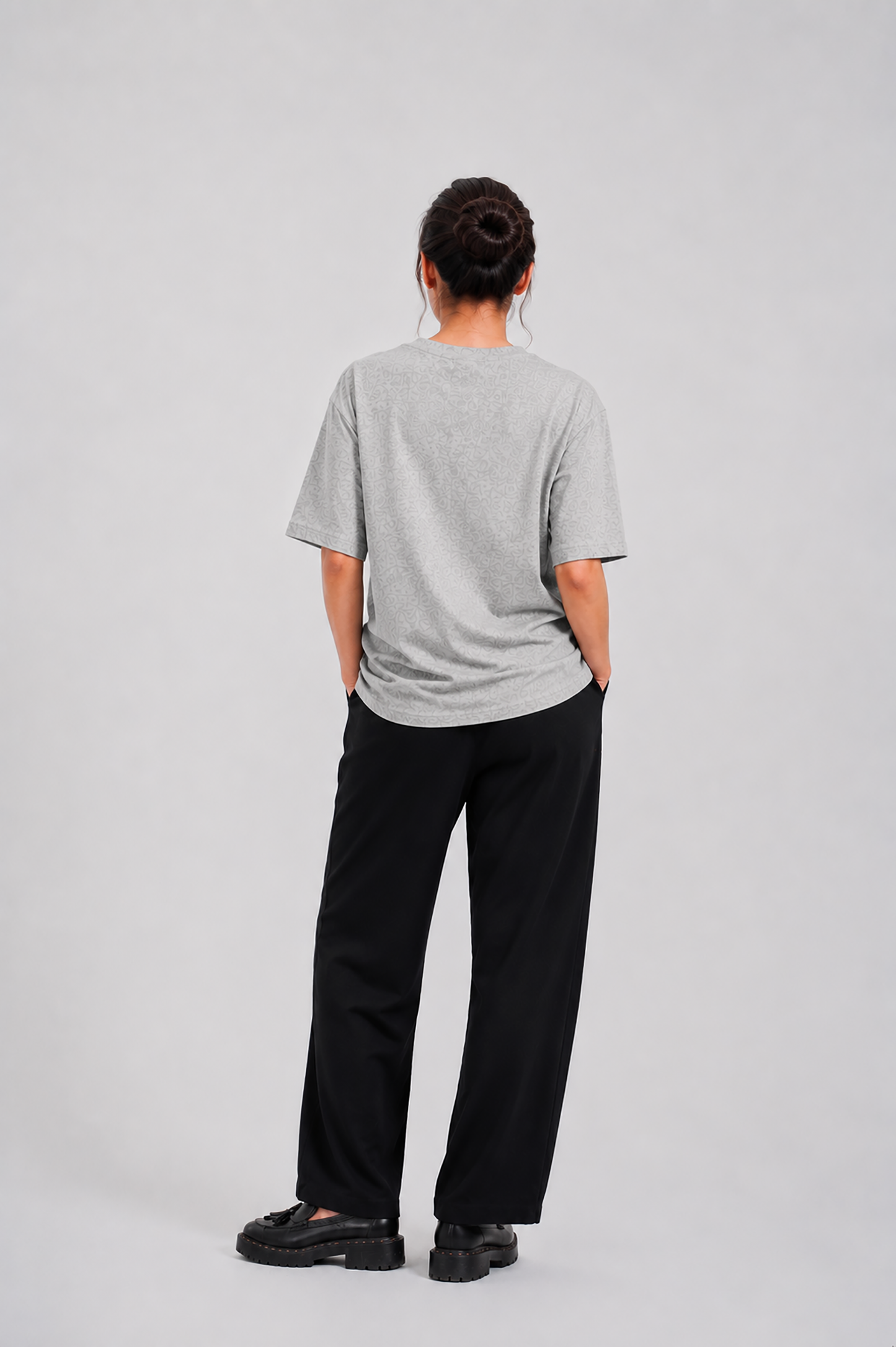 LADIES DOWN SHOULDER GRAY T-SHIRT Reality