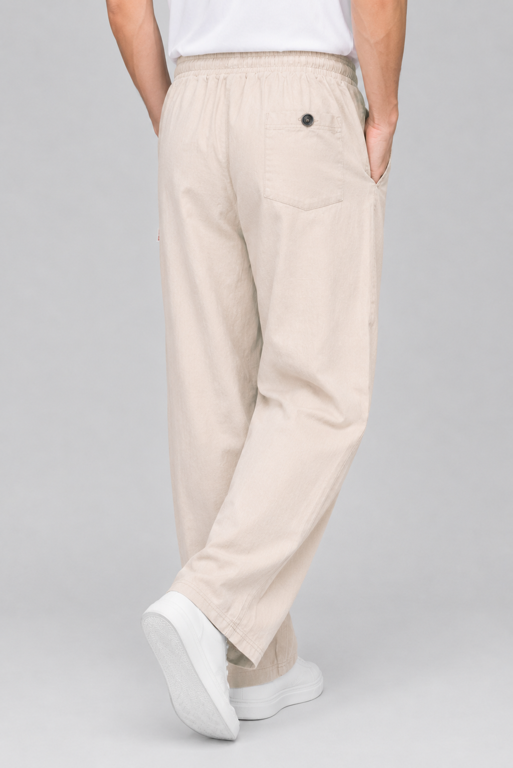 CREME LINEN TROUSER