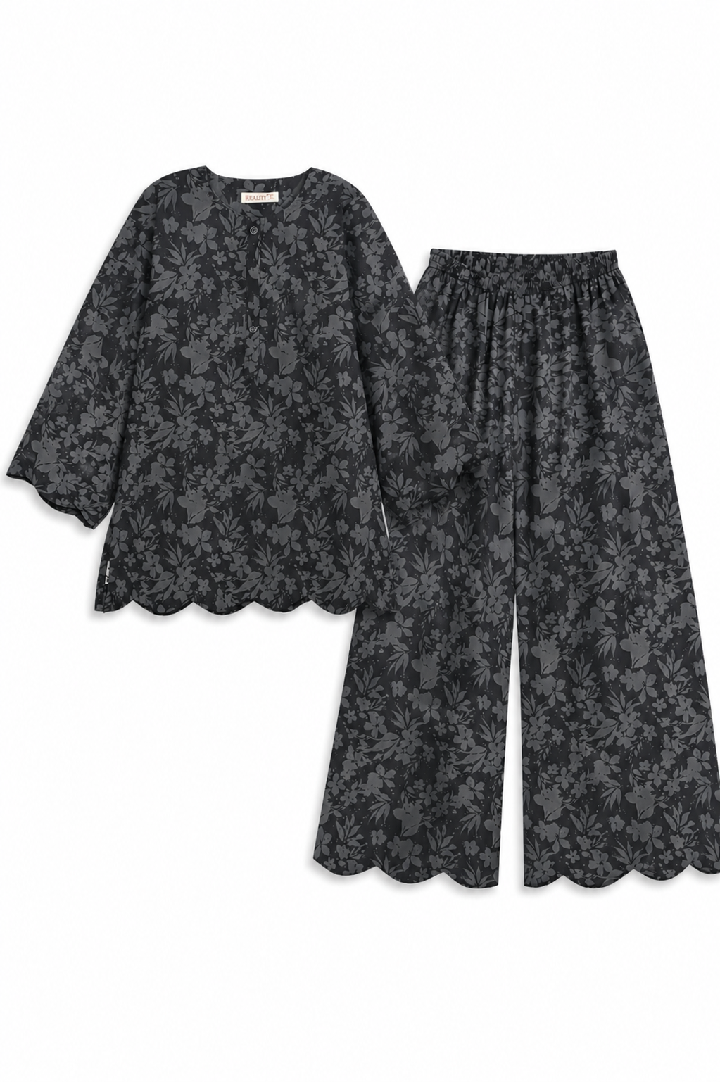 BLACK FLORAL CO-ORD SET Reality