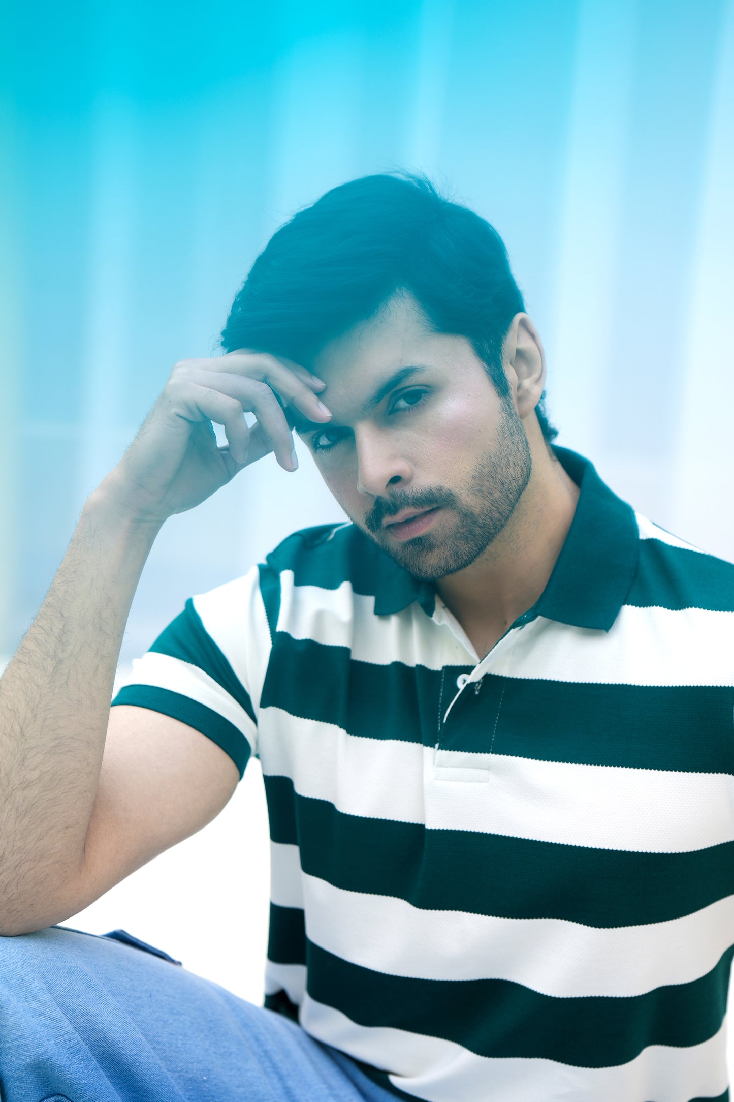 MEN GREEN Rugby Polo Shirt Reality