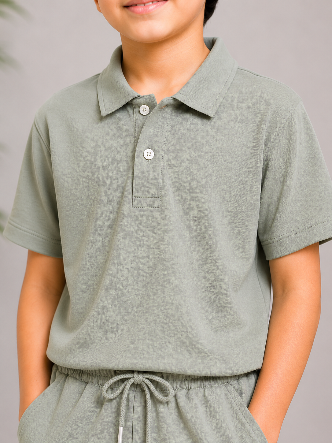 Boys LIGHT GREEN Cotton Shorts Reality