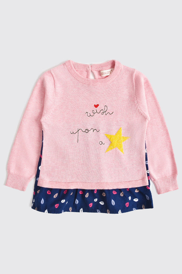Starry Pink Delight Sweater