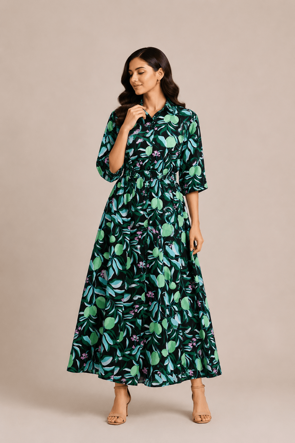 VERDANT WAVES GREEN FROCK Reality