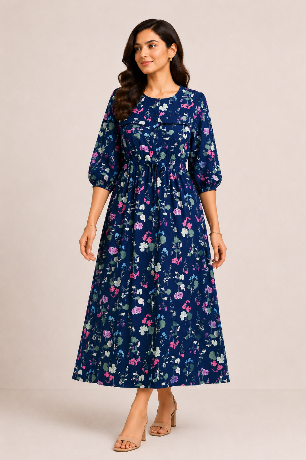 OBSIDIAN FLORAL NAVY FROCK Reality