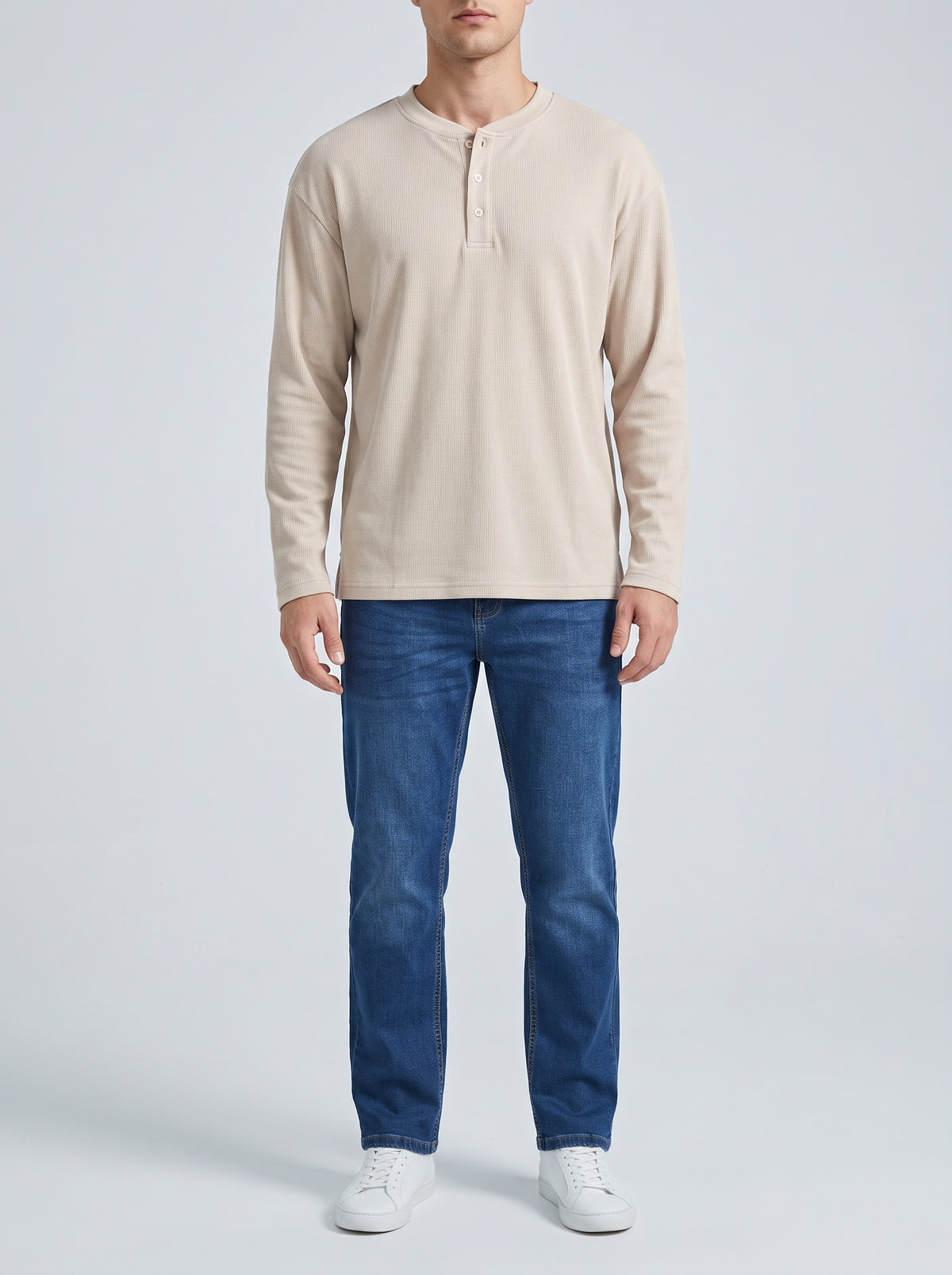 HENLEY NECK skin TEE Reality