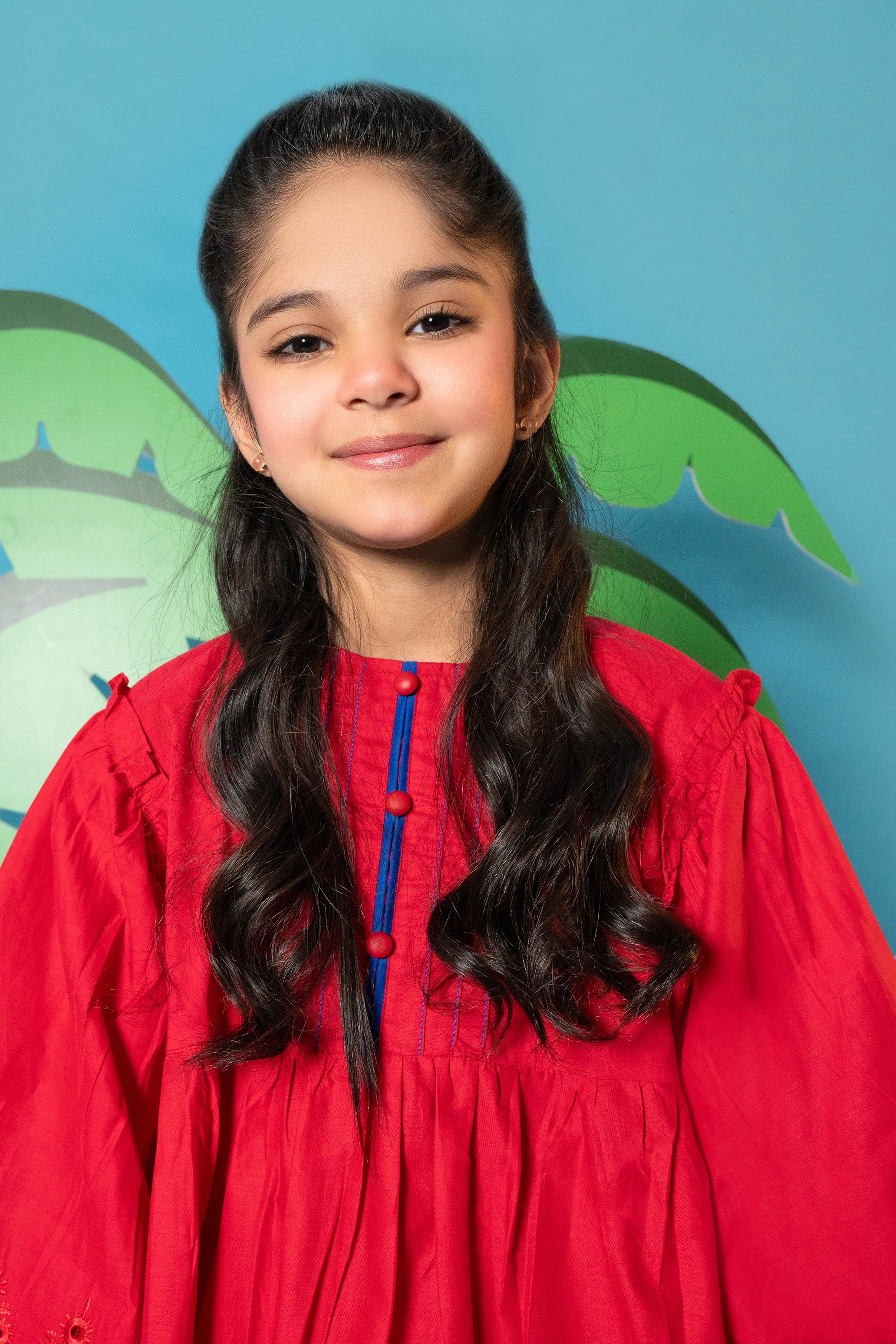 GIRLS EMBROIDED RED TOP Reality