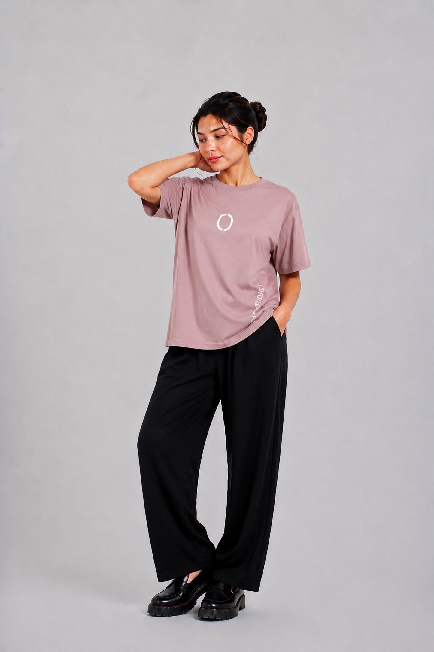 LADIES LIGHT PURPLE OTROVERT GRAPHIC TEE Reality