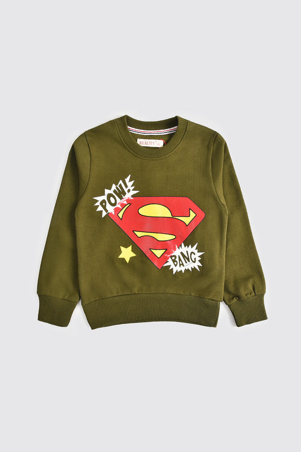 Iconic Superman Green Sweatshirt