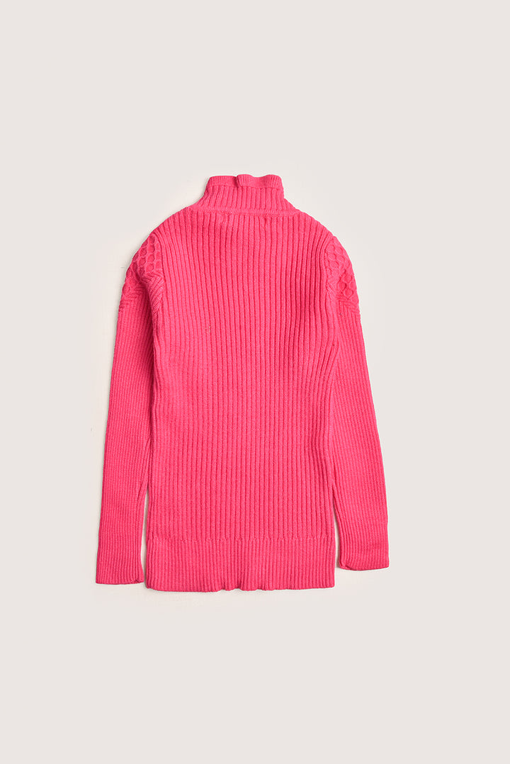 SHOCKING PINK Frill Delight Sweater REALITY